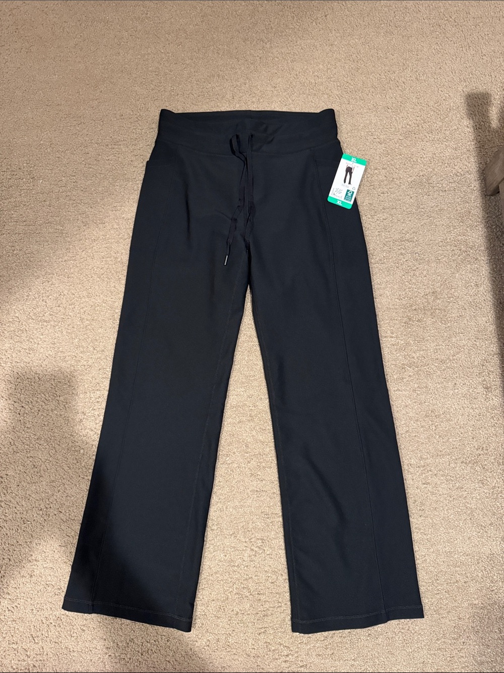 Black Women's Wide-Leg Drawstring Pants
